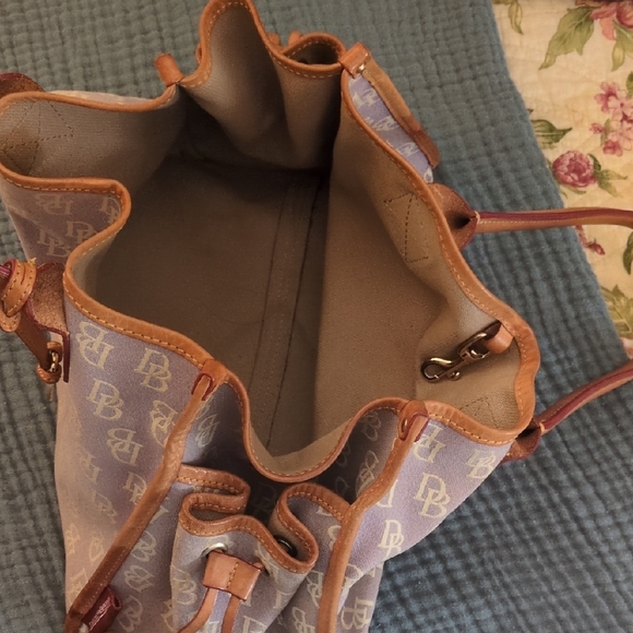 Dooney & Bourke Purple and White Logo Tote - Picture 5 of 5